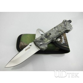 Brand New jEEP 357A Camouflage Knife with LED flashlight UDTEK01228